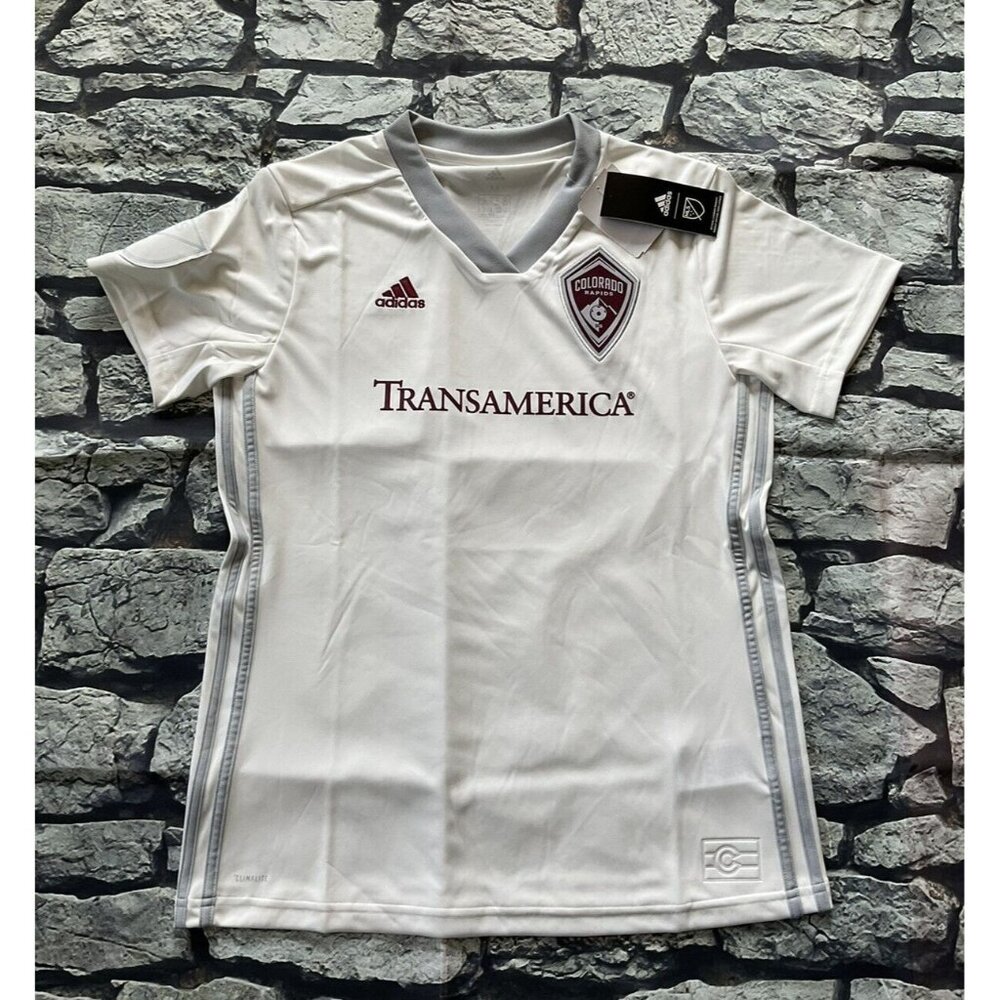 $90 Adidas Women’s MLS Colorado Rapids Jersey Short Sleeves Size S